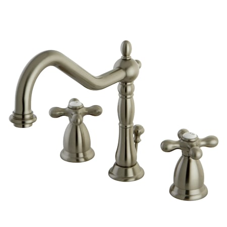 Kingston Brass 8" Widespread Bathroom Faucet, Brushed Nickel KS1998AX